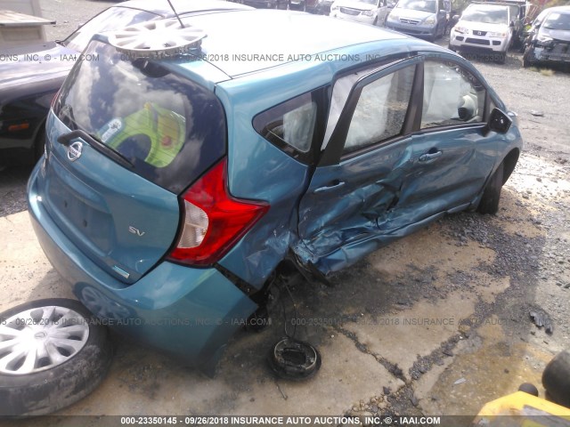 3N1CE2CPXGL369628 - 2016 NISSAN VERSA NOTE S/S PLUS/SV/SL/SR Light Blue photo 4