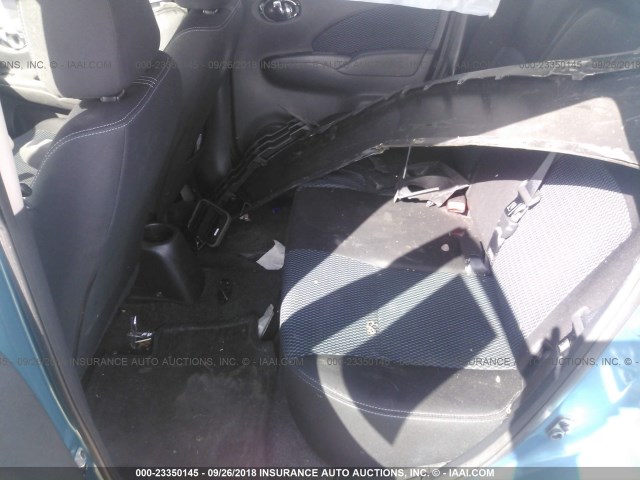 3N1CE2CPXGL369628 - 2016 NISSAN VERSA NOTE S/S PLUS/SV/SL/SR Light Blue photo 8