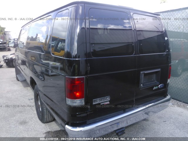 1FBSS3BL2CDB13722 - 2012 FORD ECONOLINE E350 SUPER DUTY WAGON BLACK photo 3