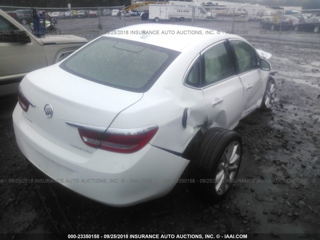 1G4PP5SK2D4126974 - 2013 BUICK VERANO WHITE photo 4