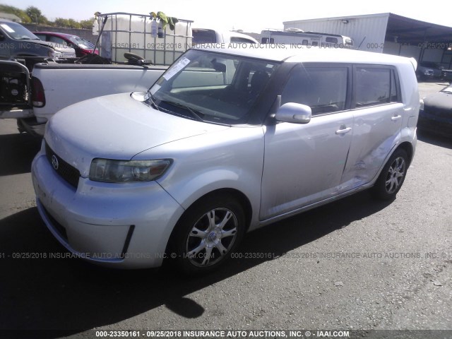 JTLKE50E981006540 - 2008 TOYOTA SCION XB Plata foto 2