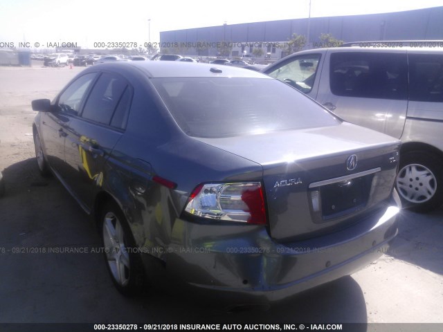 19UUA66225A035510 - 2005 ACURA TL GRAY photo 3