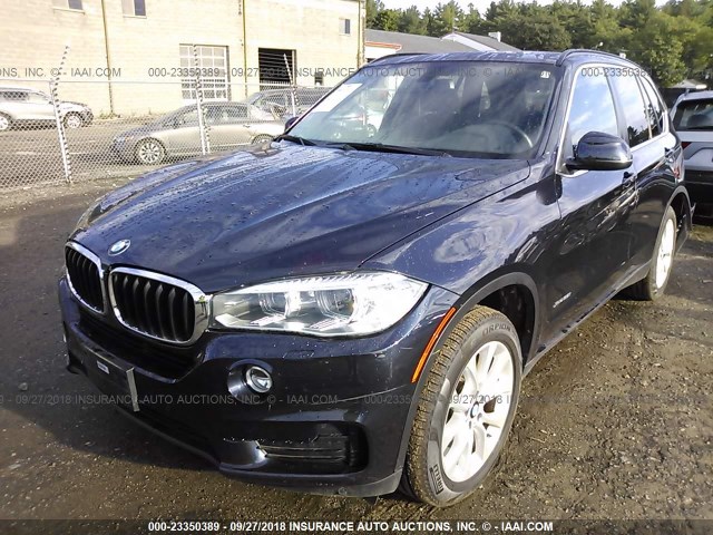 5UXKR0C59G0U10665 - 2016 BMW X5 XDRIVE35I Dark Blue photo 2