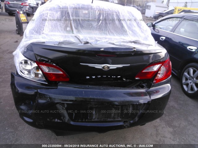 1C3LC66M58N134619 - 2008 CHRYSLER SEBRING LIMITED BLACK photo 6