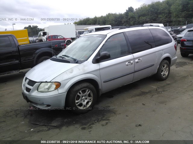 2D8GP74L93R173437 - 2003 DODGE GRAND CARAVAN EX SILVER photo 2