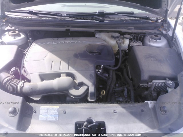 1G1ZC5EB1AF154200 - 2010 CHEVROLET MALIBU 1LT SILVER photo 10