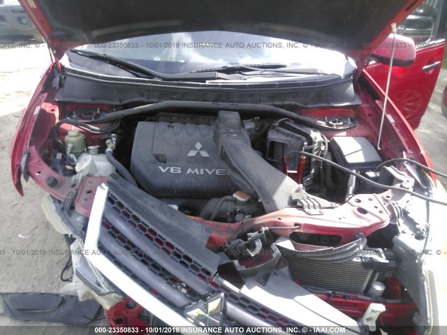 JA4MS31X47Z012239 - 2007 MITSUBISHI OUTLANDER ES/LS 红色 照片 10
