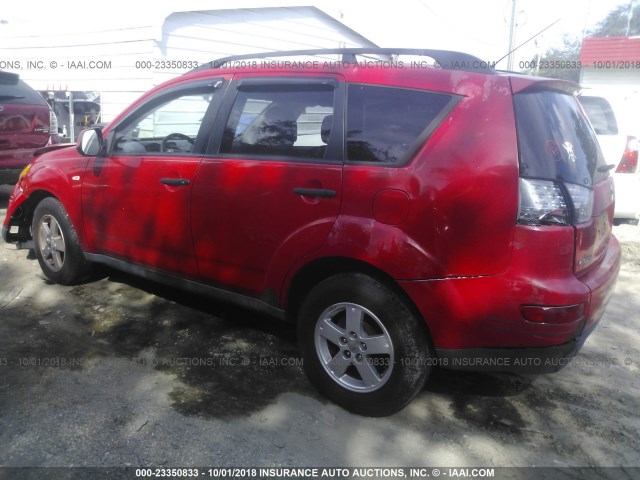 JA4MS31X47Z012239 - 2007 MITSUBISHI OUTLANDER ES/LS 红色 照片 3