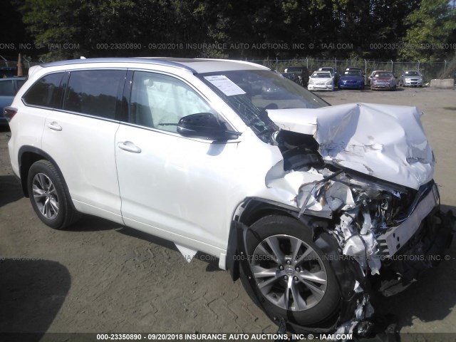 5TDJKRFH1FS144694 - 2015 TOYOTA HIGHLANDER XLE თეთრი ფოტო 1