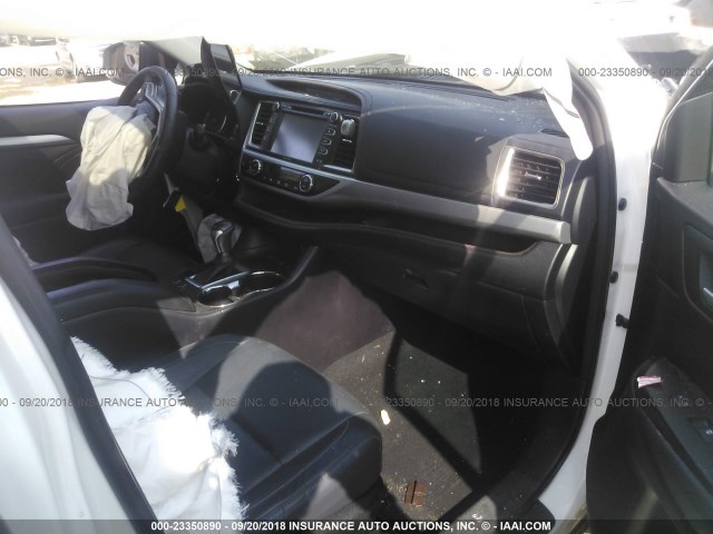 5TDJKRFH1FS144694 - 2015 TOYOTA HIGHLANDER XLE თეთრი ფოტო 5