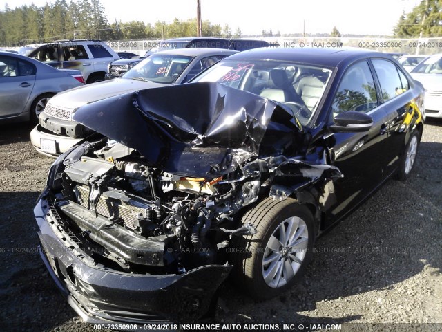 3VWLA7AJ7FM341747 - 2015 VOLKSWAGEN JETTA TDI BLACK photo 2