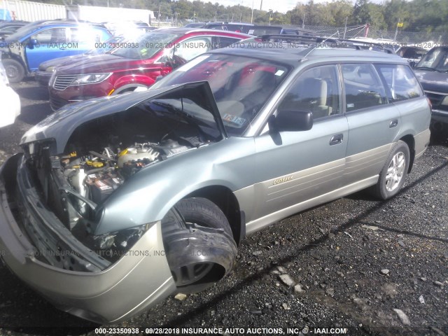 4S3BH675617629650 - 2001 SUBARU LEGACY OUTBACK AWP 绿色 照片 2