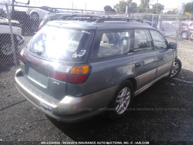 4S3BH675617629650 - 2001 SUBARU LEGACY OUTBACK AWP 绿色 照片 4