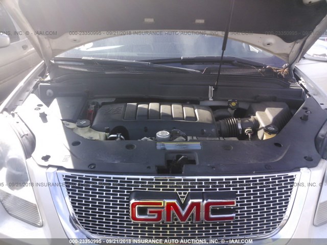 1GKLRMED5AJ174197 - 2010 GMC ACADIA WHITE photo 10