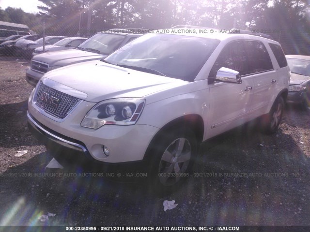 1GKLRMED5AJ174197 - 2010 GMC ACADIA WHITE photo 2