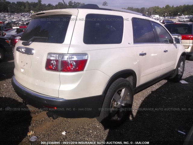 1GKLRMED5AJ174197 - 2010 GMC ACADIA WHITE photo 4