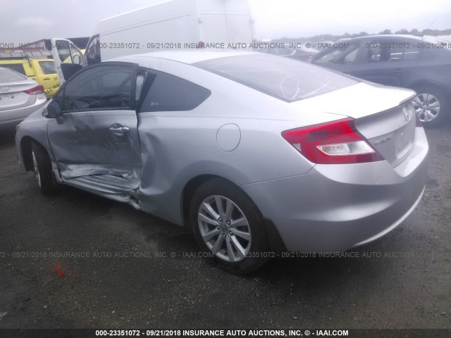 2HGFG3B15CH520001 - 2012 HONDA CIVIC EXL SILVER photo 3