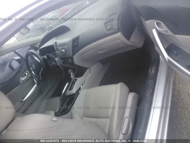 2HGFG3B15CH520001 - 2012 HONDA CIVIC EXL SILVER photo 5