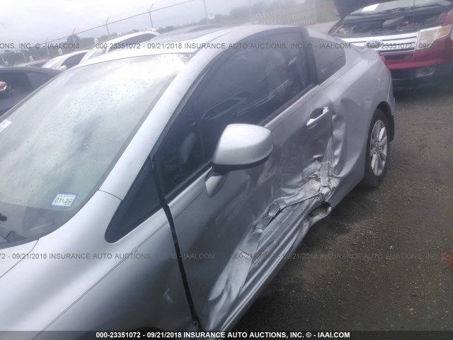 2HGFG3B15CH520001 - 2012 HONDA CIVIC EXL SILVER photo 6