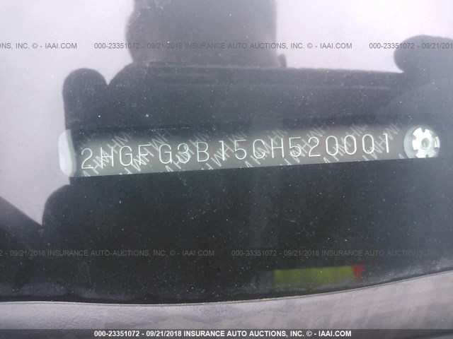 2HGFG3B15CH520001 - 2012 HONDA CIVIC EXL SILVER photo 9
