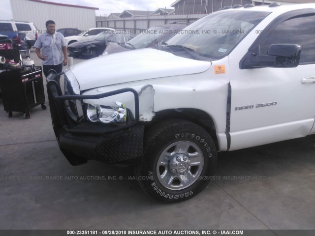 3D7KS28C85G707109 - 2005 DODGE RAM 2500 ST/SLT 白色 照片 6