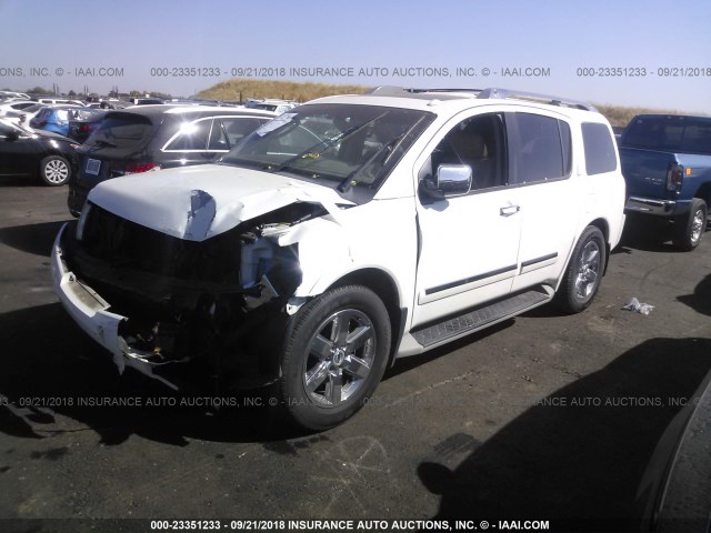 5N1AA0NDXBN617792 - 2011 NISSAN ARMADA SV/SL/PLATINUM WHITE photo 2