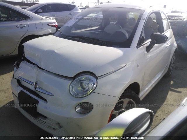 3C3CFFGE1GT155142 - 2016 FIAT 500 ELECTRIC WHITE photo 2