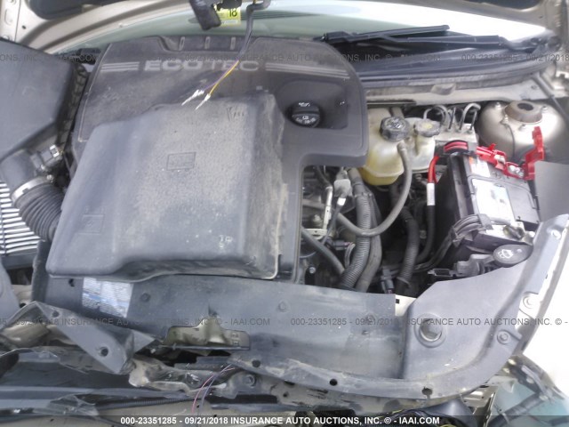 1G1ZG57B08F165152 - 2008 CHEVROLET MALIBU LS თაფლისფერი ფოტო 10