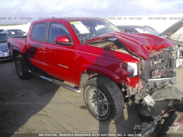 3TMAZ5CN7GM003046 - 2016 TOYOTA TACOMA DBL CAB/SR5/TRD SPORT/OR RED photo 1