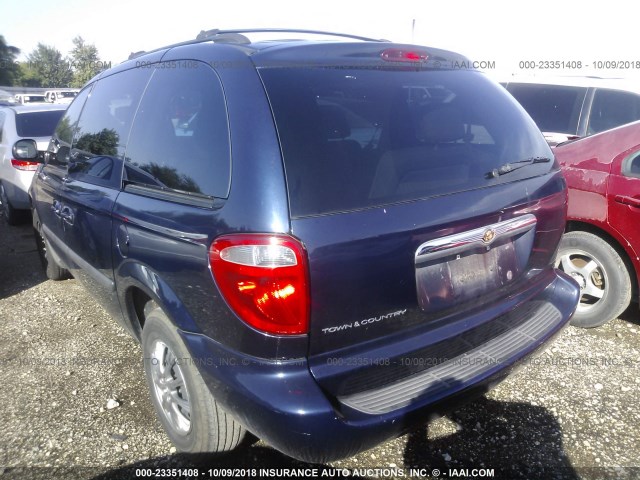 1A4GP45R36B581526 - 2006 CHRYSLER TOWN & COUNTRY  BLUE photo 3