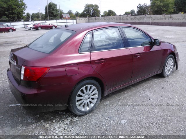 JF1GE6B60BH512839 - 2011 SUBARU IMPREZA 2.5I PREMIUM RED photo 4