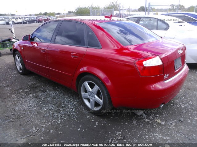 WAULC68E55A061897 - 2005 AUDI A4 1.8T QUATTRO/SPECIAL RED photo 3