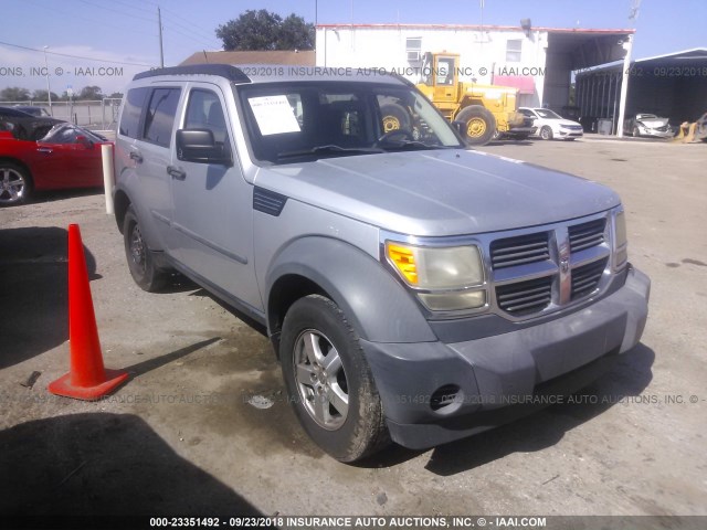 1D8GT28K87W564799 - 2007 DODGE NITRO SXT SILVER photo 1