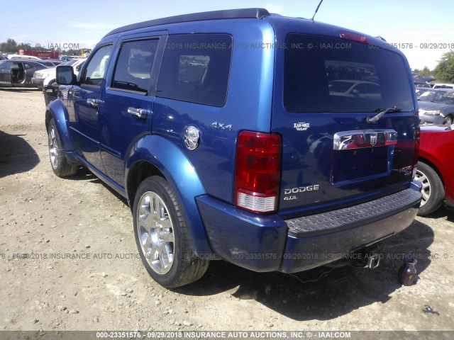 1D8GU58X19W539272 - 2009 DODGE NITRO R/T BLUE photo 3