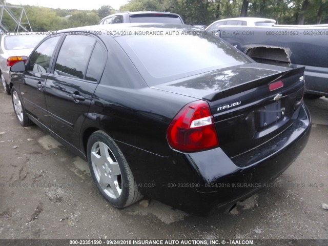 1G1ZW53116F182135 - 2006 CHEVROLET MALIBU SS BLACK photo 3