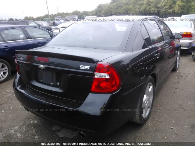 1G1ZW53116F182135 - 2006 CHEVROLET MALIBU SS BLACK photo 4