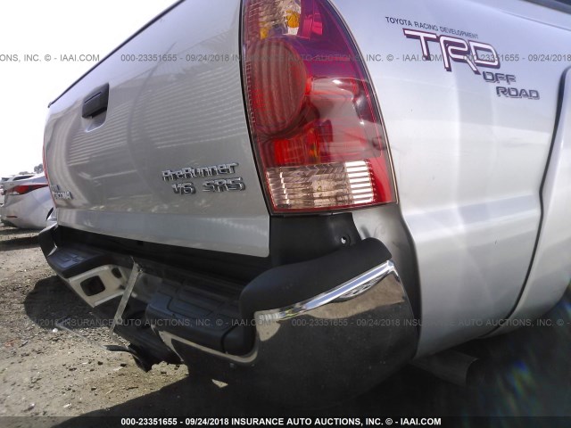 5TEJU62N38Z518538 - 2008 TOYOTA TACOMA DOUBLE CAB PRERUNNER SILVER photo 6