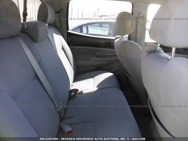 5TEJU62N38Z518538 - 2008 TOYOTA TACOMA DOUBLE CAB PRERUNNER SILVER photo 8