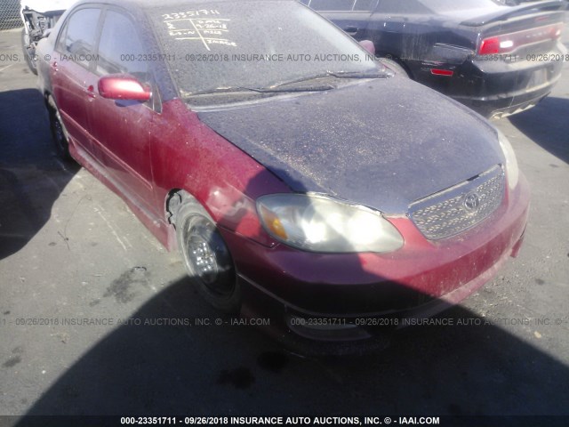 2T1BY32E15C423193 - 2005 TOYOTA COROLLA XRS RED photo 1