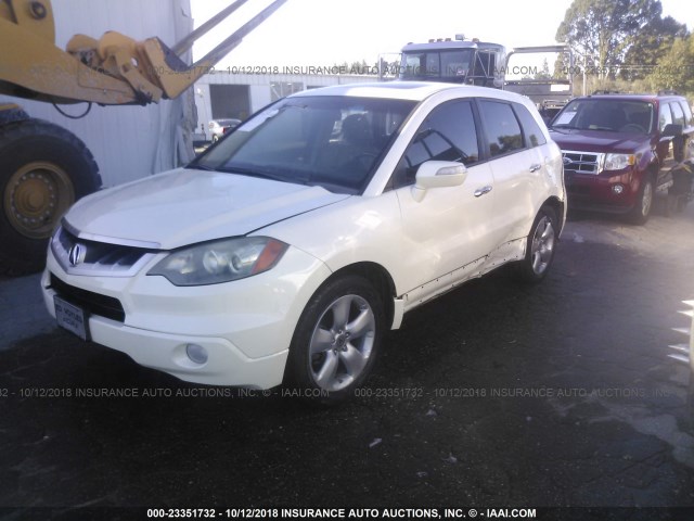 5J8TB18287A002877 - 2007 ACURA RDX WHITE photo 2