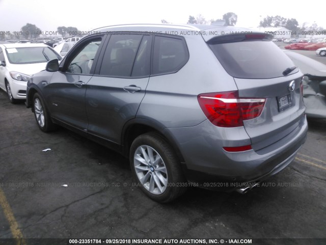 5UXWZ7C3XH0X41913 - 2017 BMW X3 SDRIVE28I GRAY photo 3