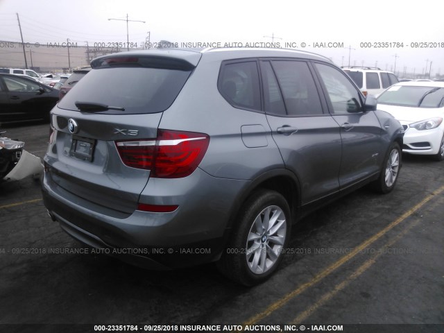 5UXWZ7C3XH0X41913 - 2017 BMW X3 SDRIVE28I GRAY photo 4