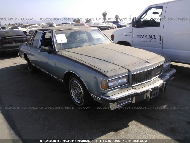 1G1BU51H6HX189635 - 1987 CHEVROLET CAPRICE CLASSIC BROUGHAM Light Blue photo 1