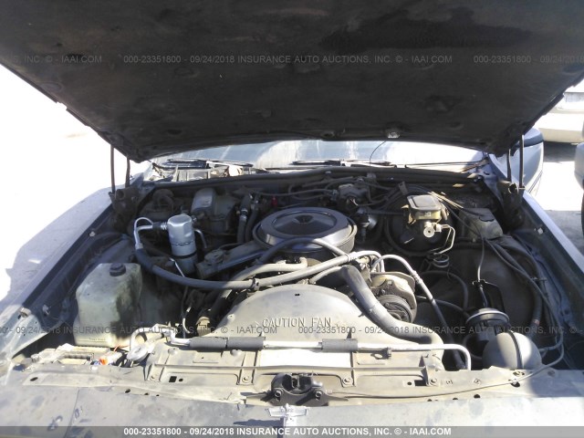 1G1BU51H6HX189635 - 1987 CHEVROLET CAPRICE CLASSIC BROUGHAM Light Blue photo 10