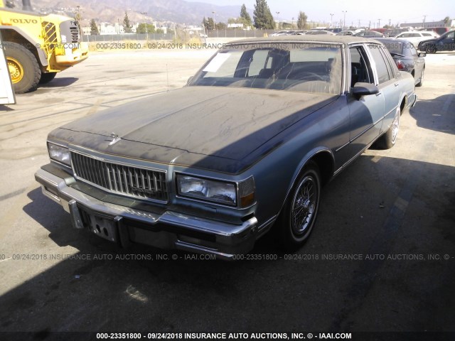 1G1BU51H6HX189635 - 1987 CHEVROLET CAPRICE CLASSIC BROUGHAM Light Blue photo 2