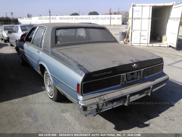1G1BU51H6HX189635 - 1987 CHEVROLET CAPRICE CLASSIC BROUGHAM Light Blue photo 3