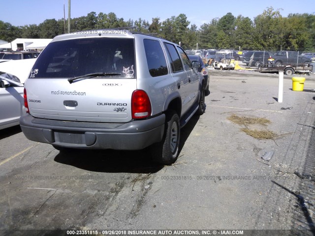 1D4HS38NX3F538305 - 2003 DODGE DURANGO SPORT SILVER photo 4