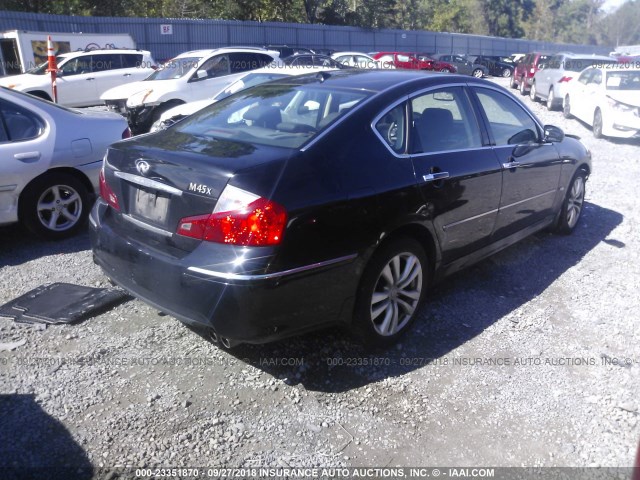 JNKBY01F39M750016 - 2009 INFINITI M45 BLACK photo 4