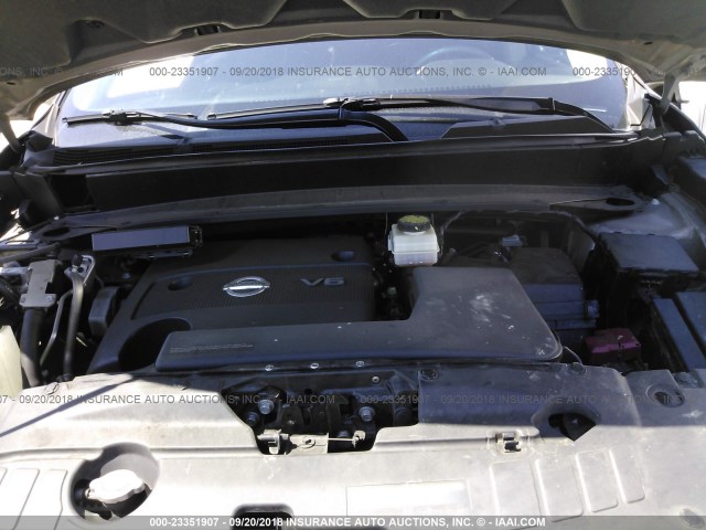 5N1AR2MN9EC731426 - 2014 NISSAN PATHFINDER S/SV/SL/PLATINUM BROWN photo 10