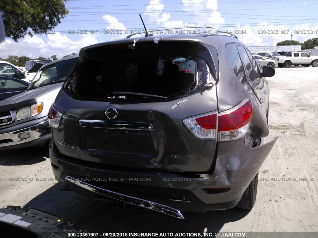 5N1AR2MN9EC731426 - 2014 NISSAN PATHFINDER S/SV/SL/PLATINUM BROWN photo 6